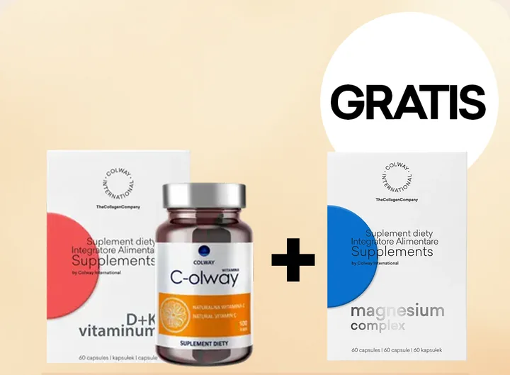 Zestaw Aktywne wsparcie: Vitaminum D+K, Witamina C-olway, Magnesium complex