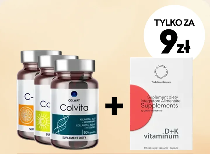 Zestaw Domowe ABC zdrowia: Witamina C-olway, ColDeKa, Colvita, Vitaminum D+K