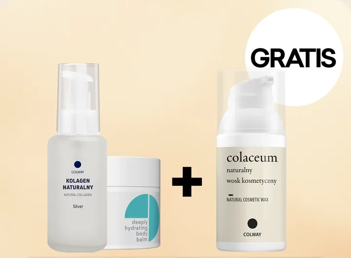 Zestaw Komfort dla ciała: Kolagen Naturalny Silver 100 ml, Nawilżający balsam do ciała 200 ml, Colaceum